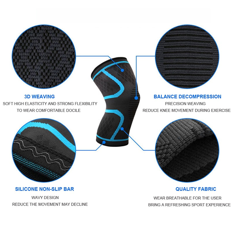 1 Piece Of Elastic Knee Pads,Basketball And Volleyball Knee Supports Elastic Nylon Compression Straps For Sports Running Cycling - Belts4Cheap